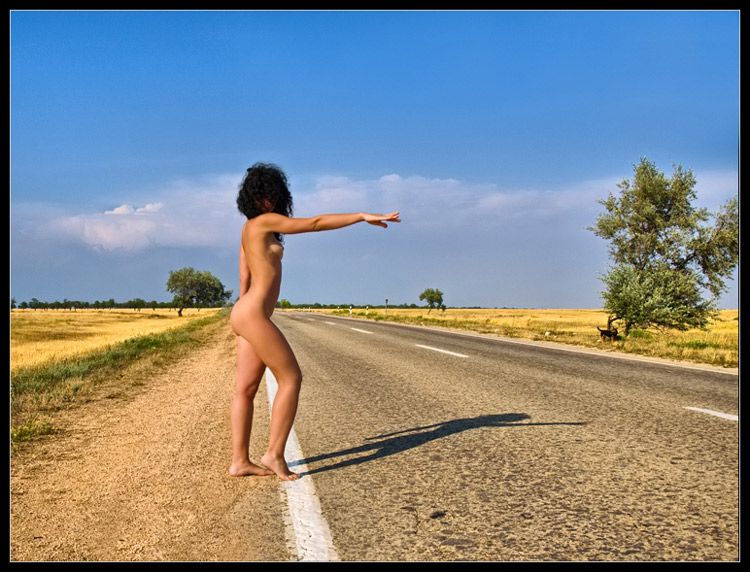 Naked hitch hiker laurie