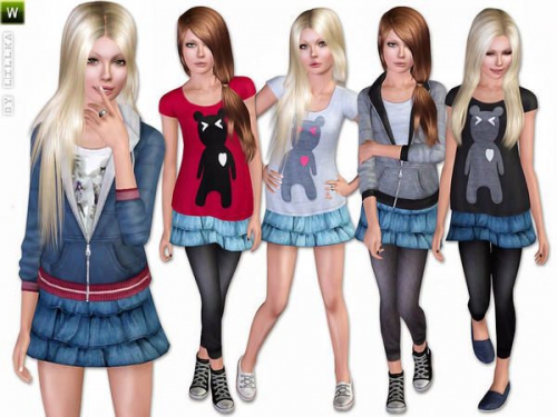 одежда - The Sims 3: Одежда для подростков девушек. - Страница 2 C0051538bc241ec7c6f0aeed73c14057