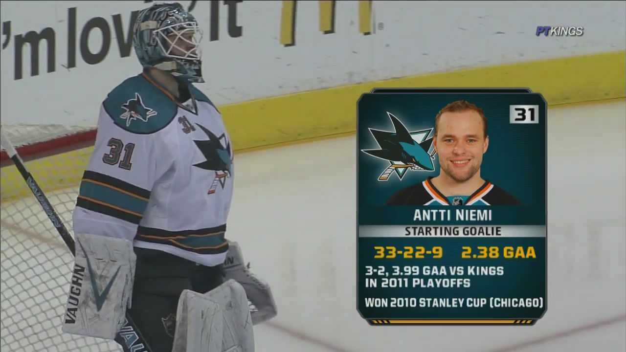 Смотреть онлайн NHL 11/12, RS: San Jose Sharks vs Los Angeles Kings / 05.04.2012