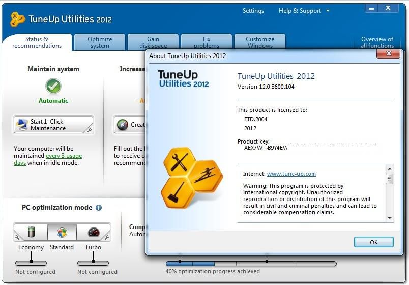 Tuneup utilities 2012 product key generator download 2017