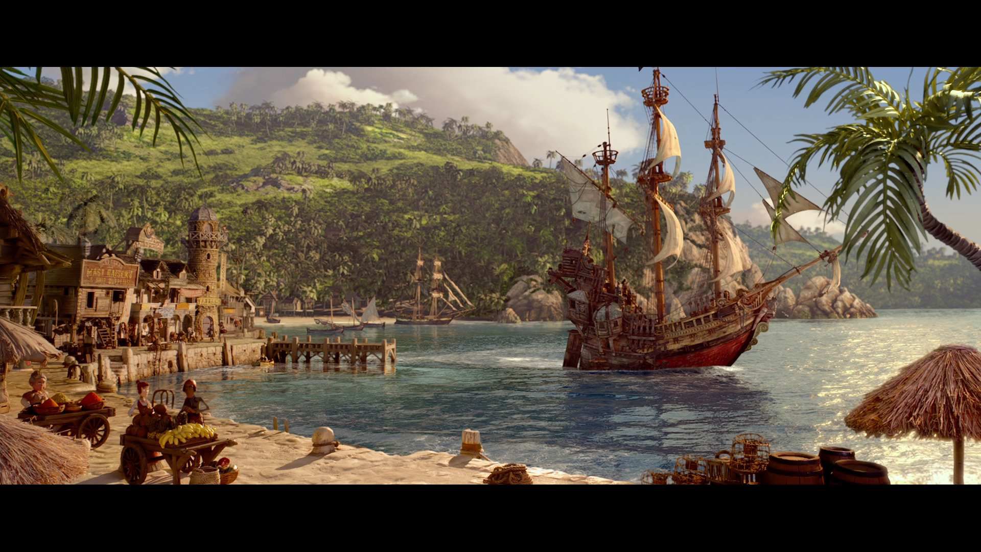 Пиратский корабль в бухте
