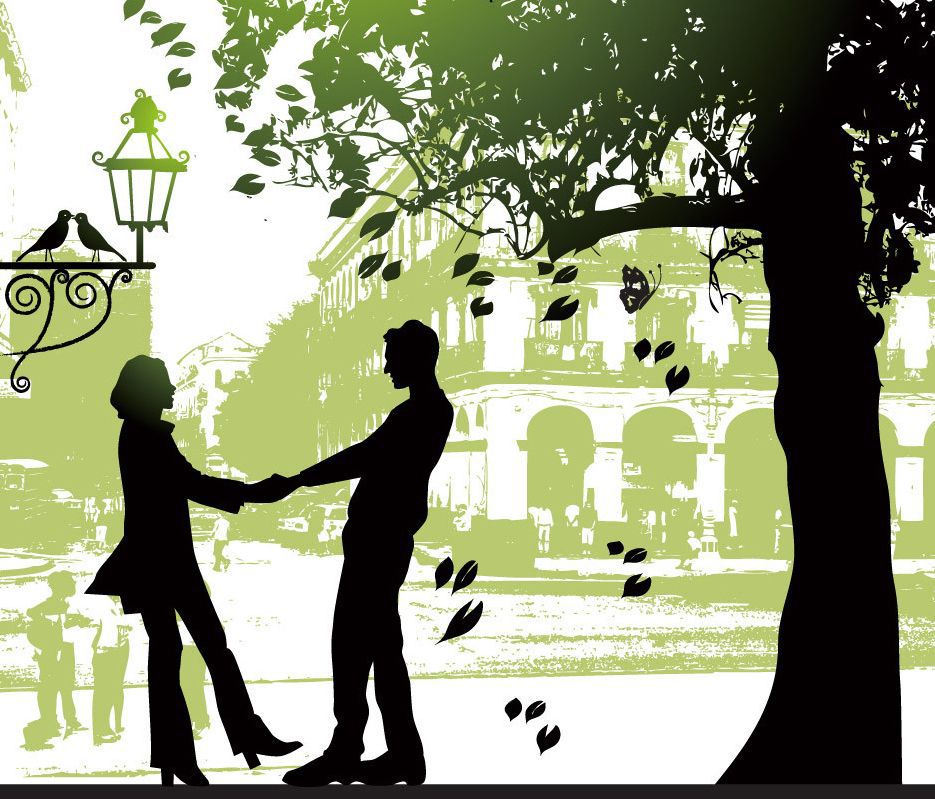 Силуэты влюбленных