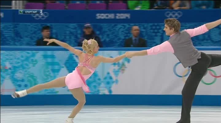 XXII Зимние Олимпийские Игры 2014  Фигурное катание на коньках  Пары  Короткая программа  НТВ+.avi_2