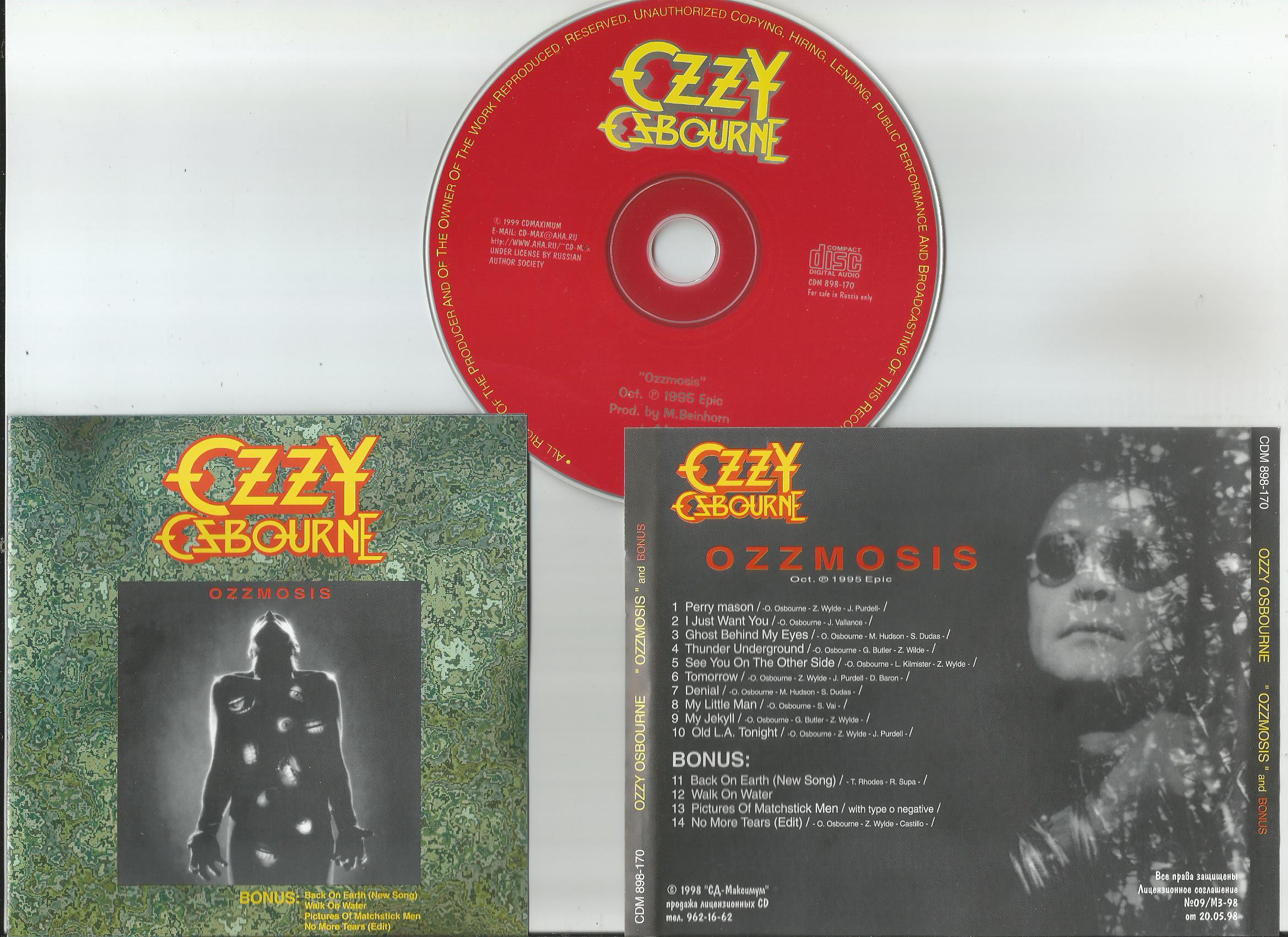 Ozzy Osbourne Ozzmosis 1995. Osbourne Ozzy "under Cover". Ozzy Osbourne see you on the other Side. Ozzy Osbourne 4 from Ozzmosis (CDS, uk XPCD 741).