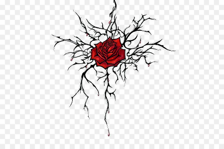 kisspng-thorns-spines-and-prickles-drawing-rose-sketch-bloody-rose-5b28cba7...