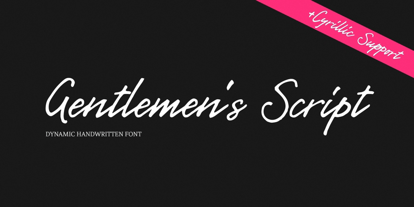 Шрифт Gentlemen’s Script