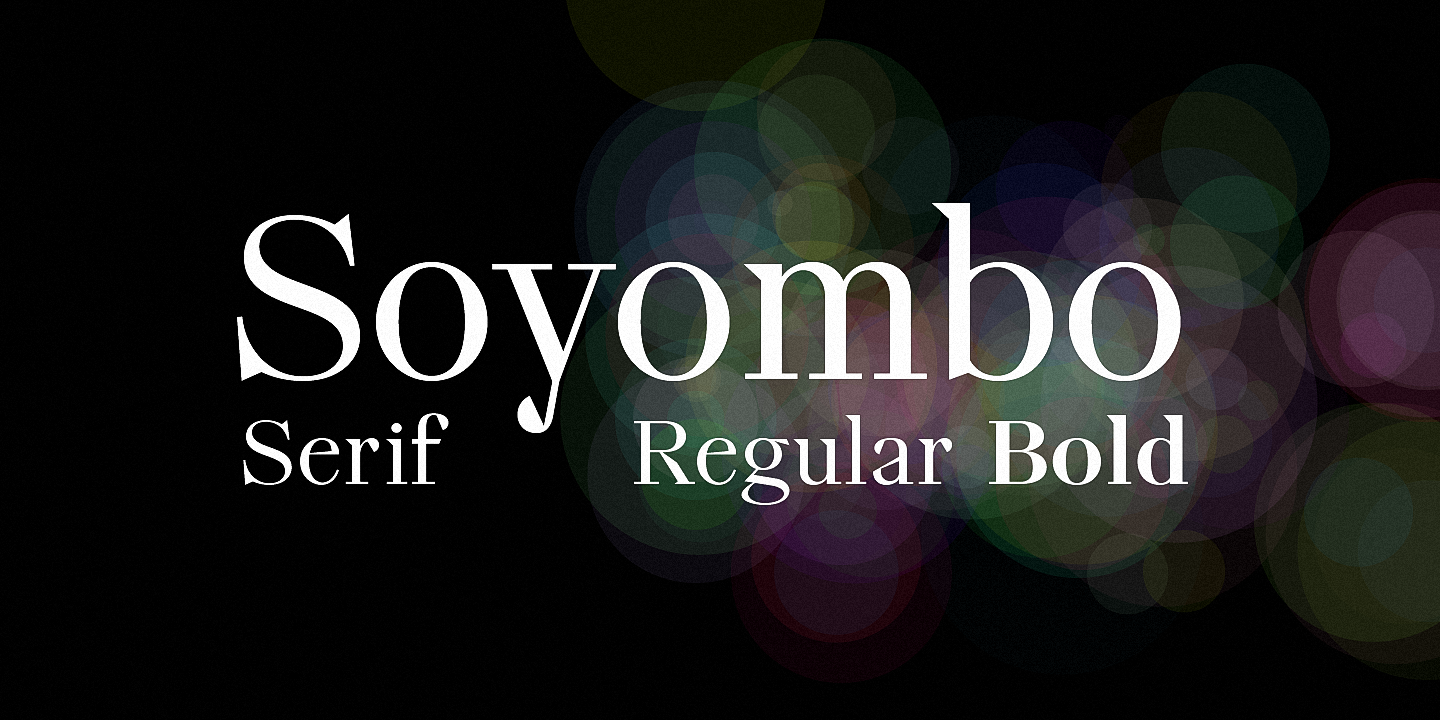 Шрифт Soyombo Serif