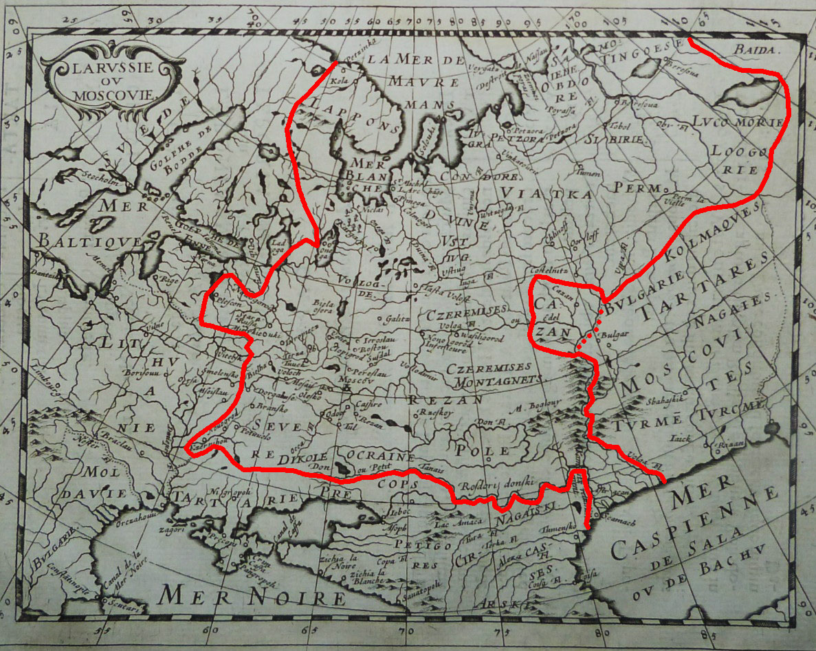 Первая карта украины 1580