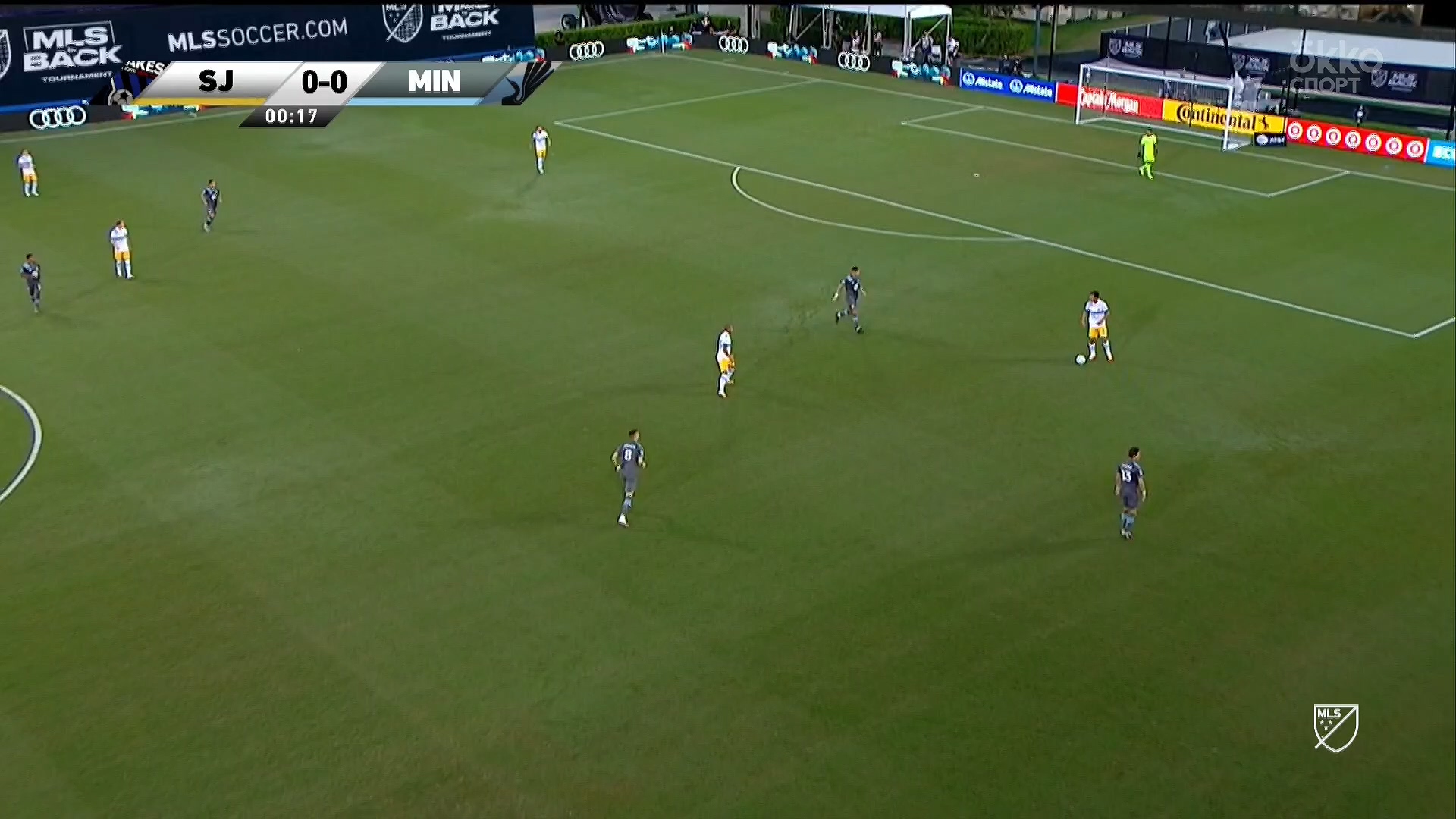 MLS - Высшая лига футбола 2020 Турнир MLS is Back 14 финала Сан-Хосе Эрткуэйкс - Миннесота Okko Спорт.mkv_20200802_130156.013.jpg