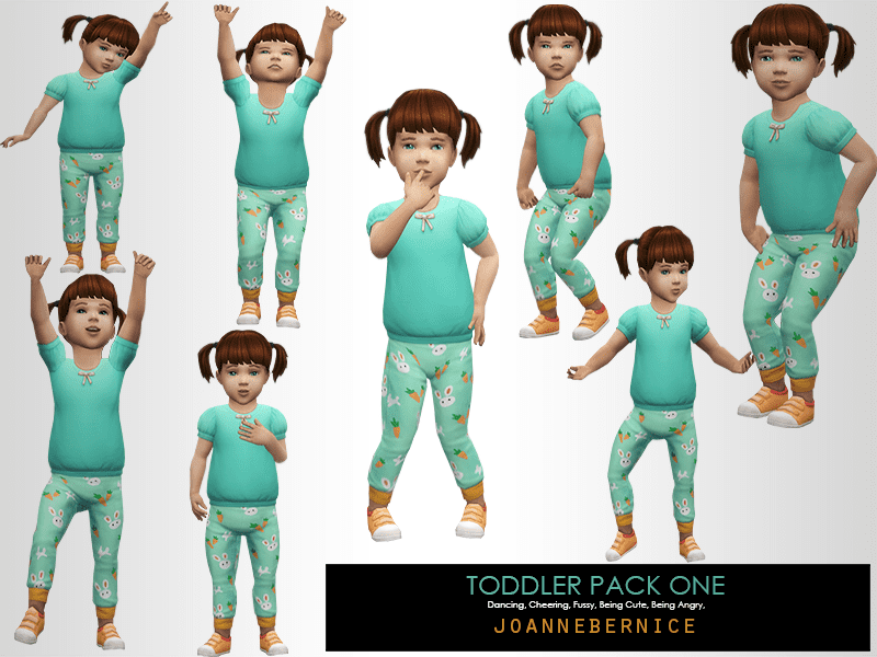Позы Toddler Poses Pack 1 от joannebernice для Симс 4