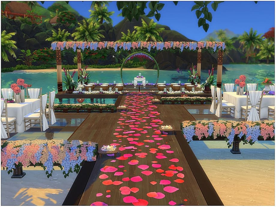 Свадебная церемония на пляже от lotsbymanal для Симс 4