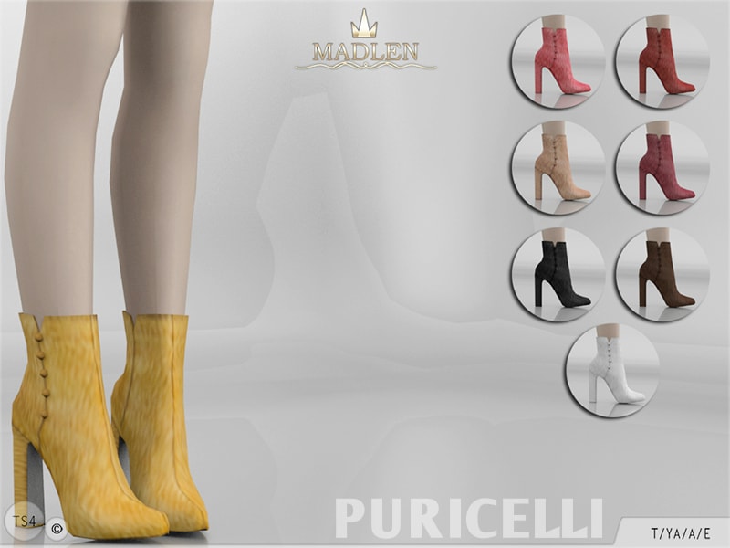 Ботильоны Madlen Puricelli Boots от MJ95 для Симс 4
