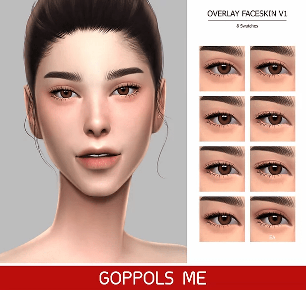 Скинтон Overlay Face Skin v.1 от GPME для Симс 4