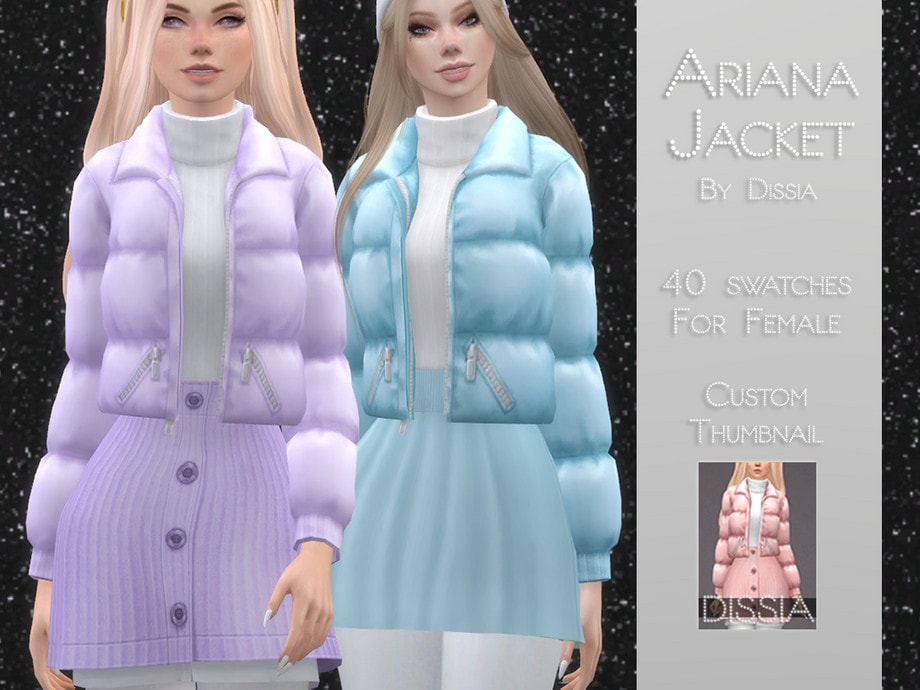 Куртка Ariana Jacket Set от Dissia для Симс 4