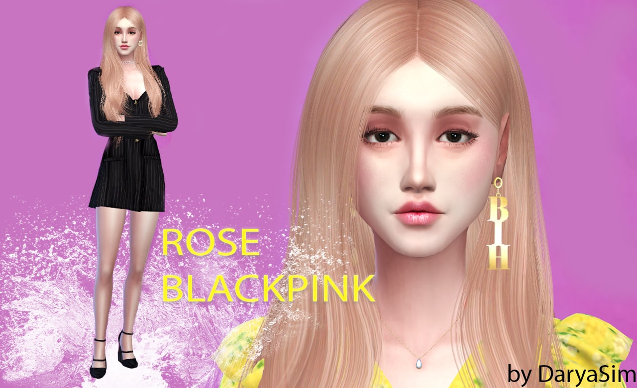 Корейский айдол ROSE BLACKPINK от Darya Sim для Симс 4