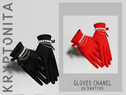Перчатки Gloves Chanel от kryptonita для Симс 4