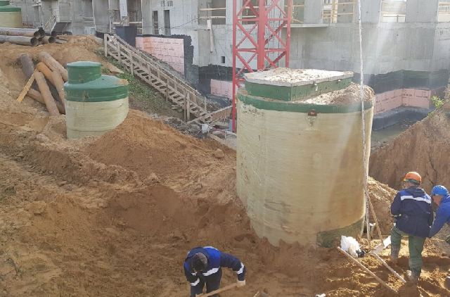 Строительство канализационной насосной станции для хозяйственно-бытовых стоков