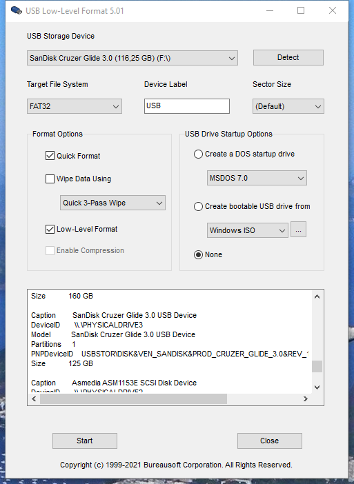 USB Low-Level Format 5.01 [En]