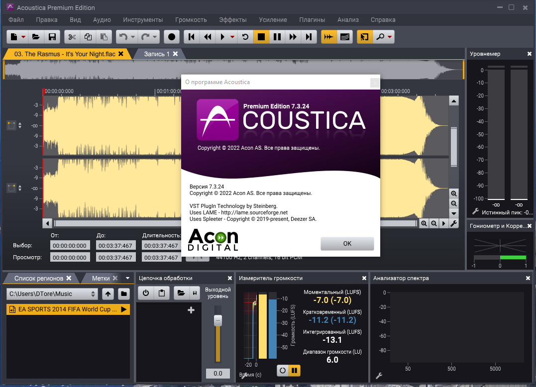 Acoustica Premium Edition 7.3.24 (x64) RePack (& Portable) by TryRooM [Ru/En]