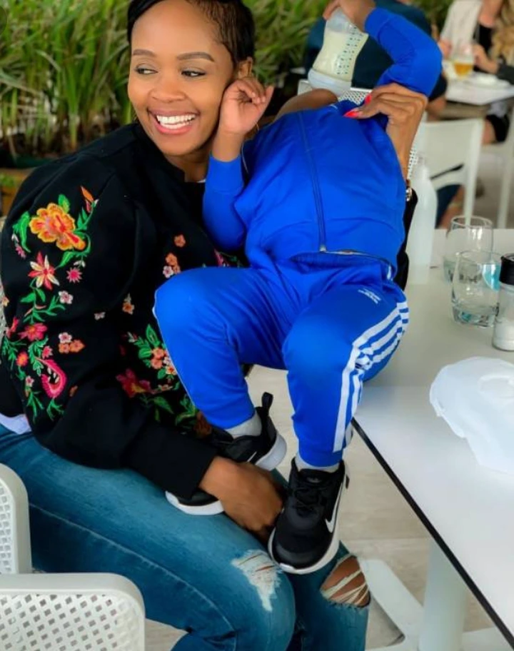 Meet Thembi Seete's son and his baby daddy in real life - style you 7