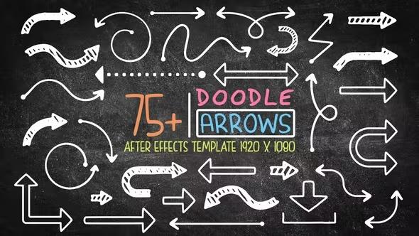 VideoHive - 75 Doodle Arrow Pack After Effects 43760854