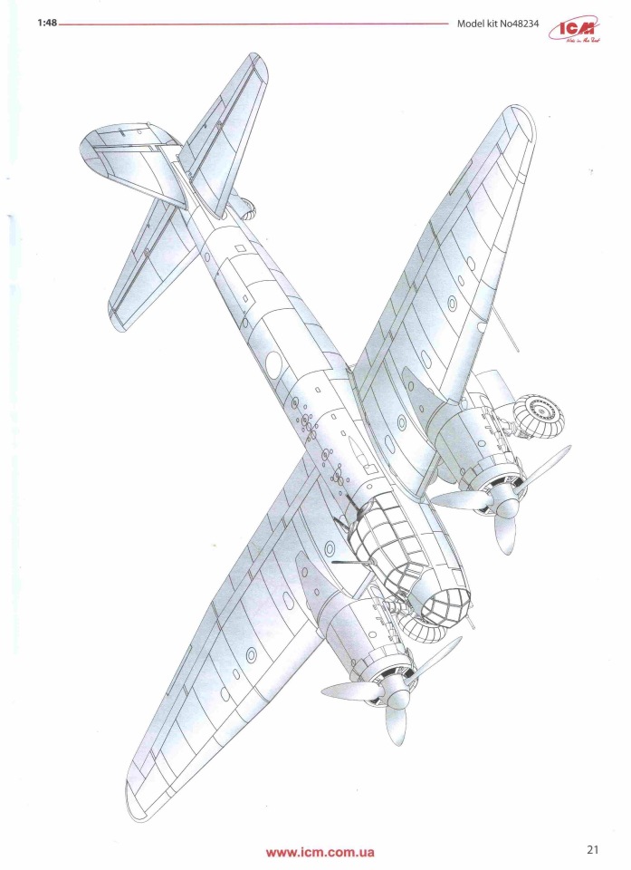 Обзор Ju-88A-14, 1/48, (ICM 48234). 5bdeb2724fd600126a99d1545aeb19ec
