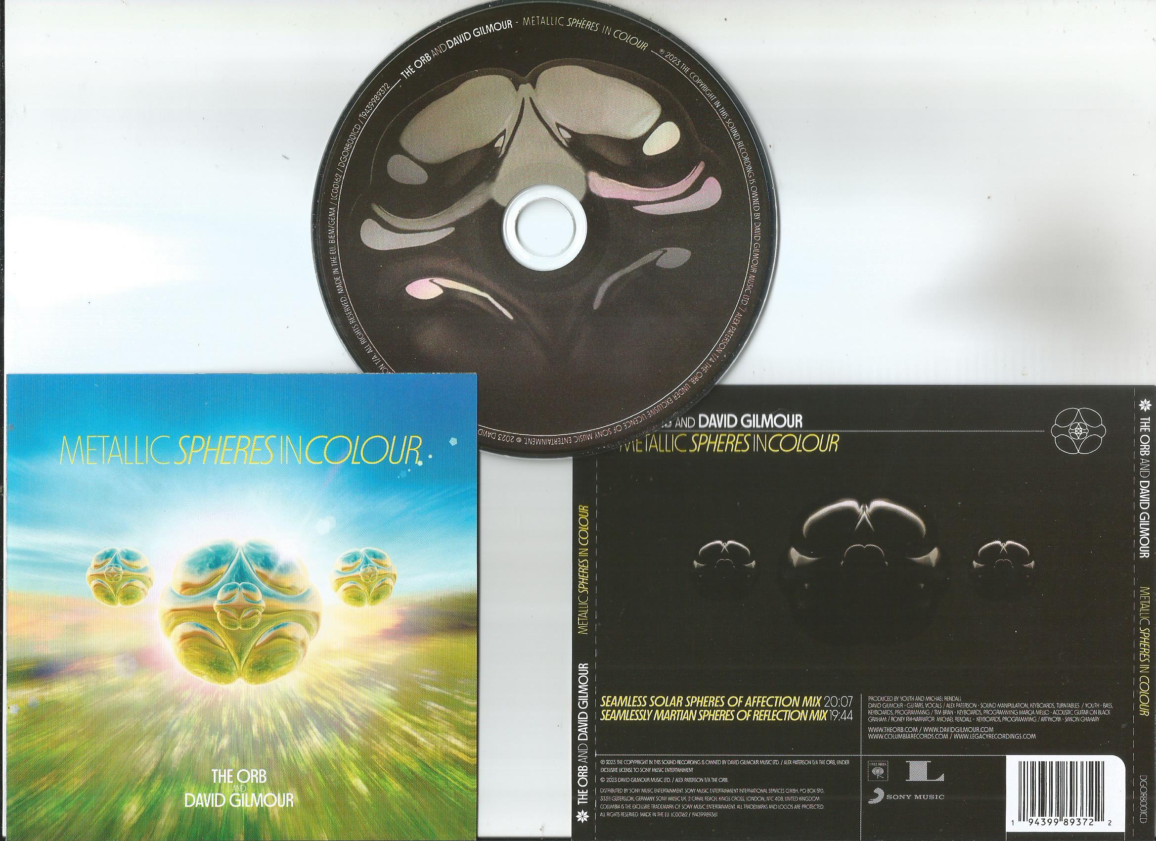 orb, the and david gilmour metallic spheres in colour, jewel case edition)