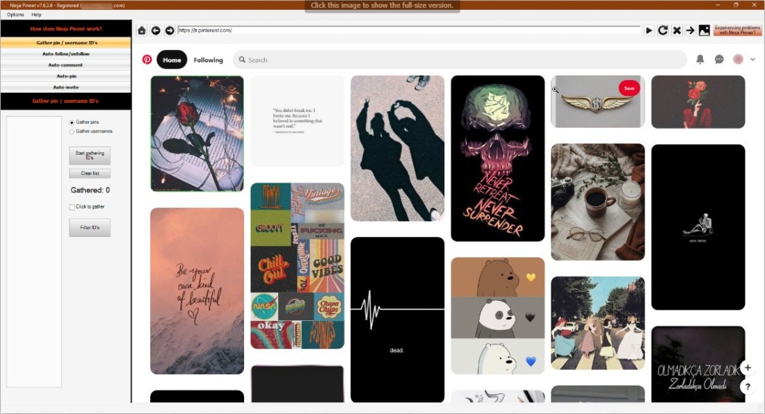 Ninja Pinner (Pinterest bot) 7.7.7.8 444ce21a1a077179b1b6c584f3e78bdf