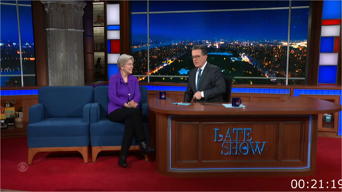 Stephen Colbert (2024-02-05) Elizabeth Warren [1080p] (x265) 426083792f534c55caea7820bd4cf3da