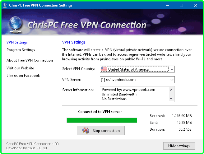 ChrisPC Free VPN Connection 4.24.0308 20f3af845aa5c109e6e852e2b87b0856