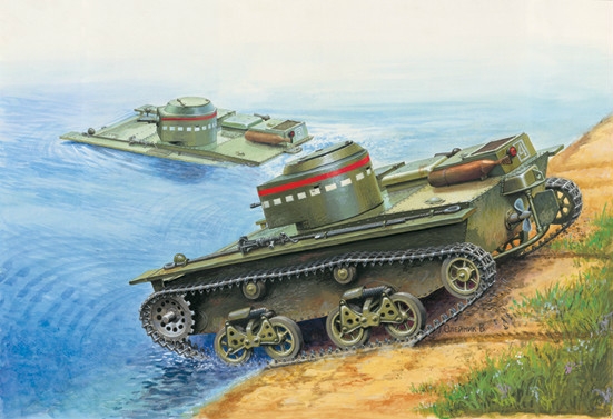 Т-38 малый плавающий танк, 1/35, (Восточный экспресс 35002 / MSD 3522 / AER Moldova). 5fae47669dad5e45f1437c66ee45c84b