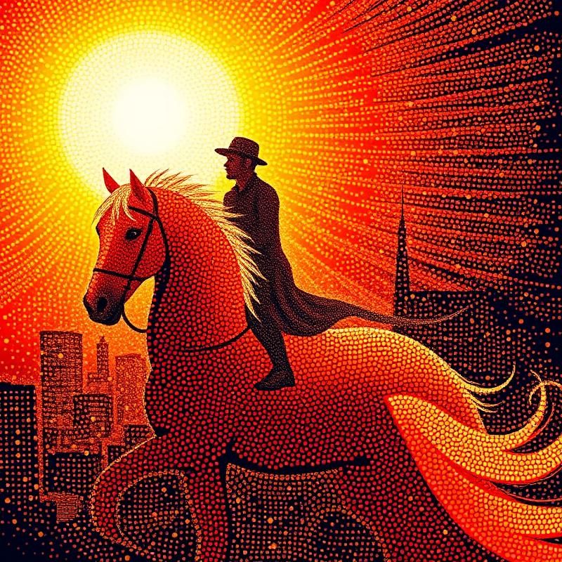 pointillism style AI art