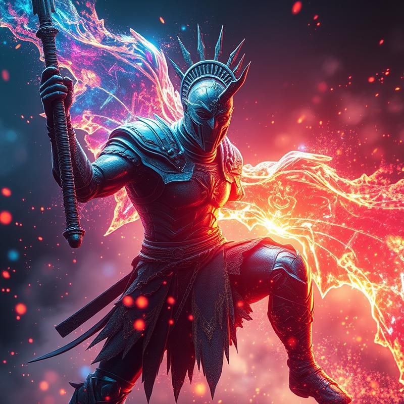holographic style AI art
