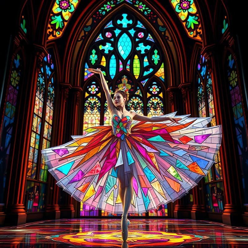 stained glass style AI art