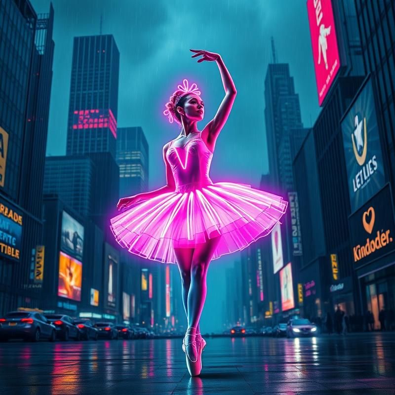 neon art style AI art