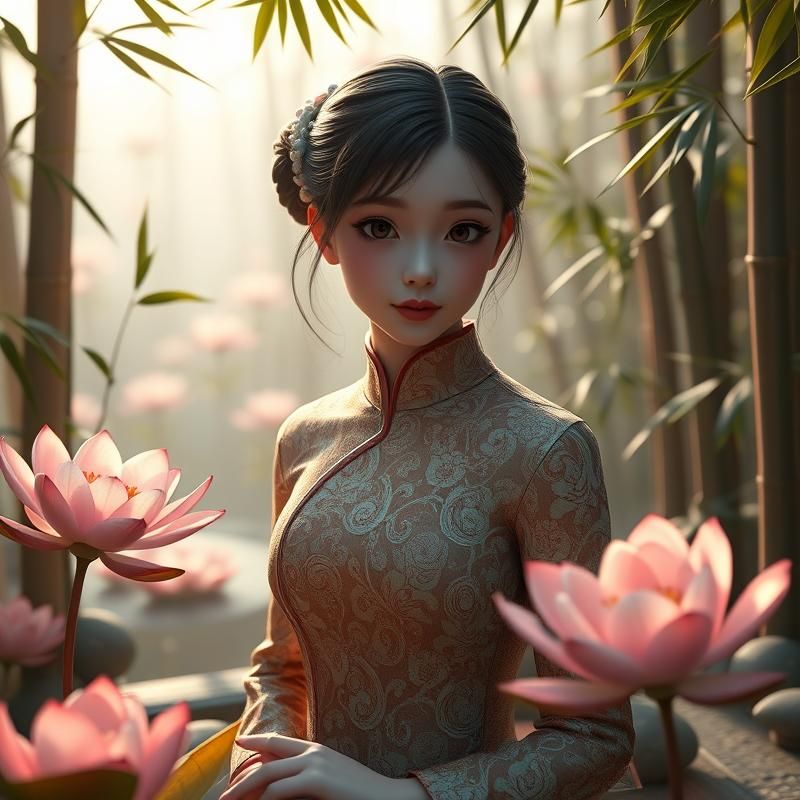 3D rendering style AI art
