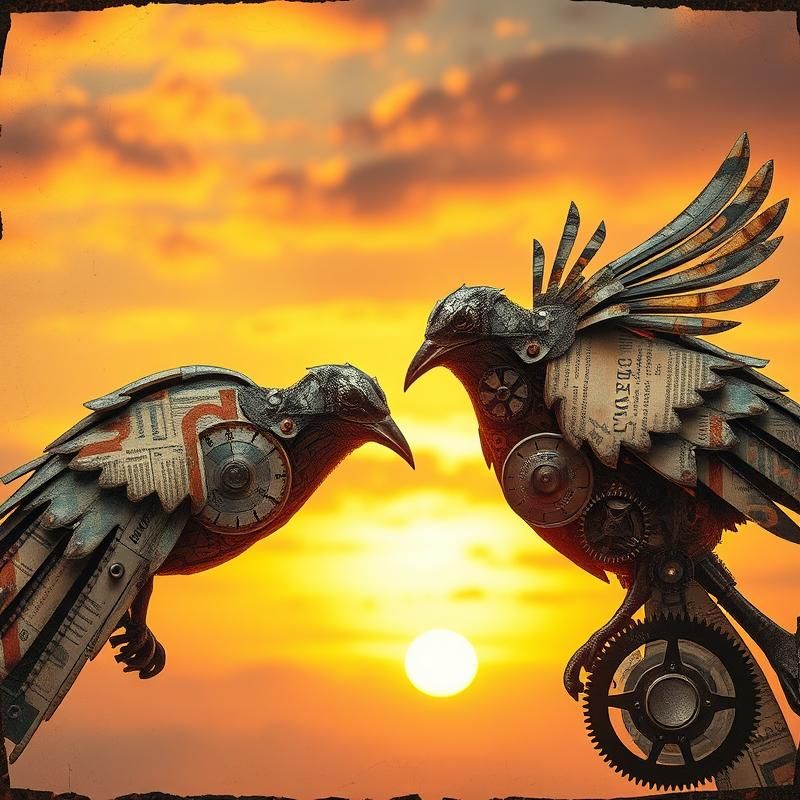 collage style AI art