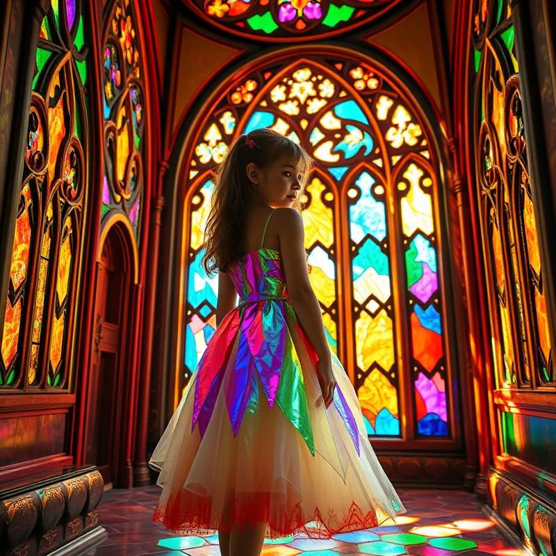 stained glass style AI art