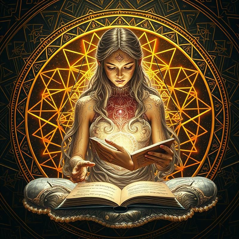 sacred geometry style AI art