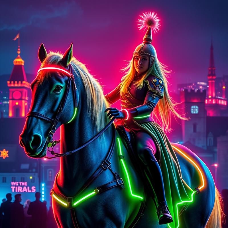 neon art style AI art