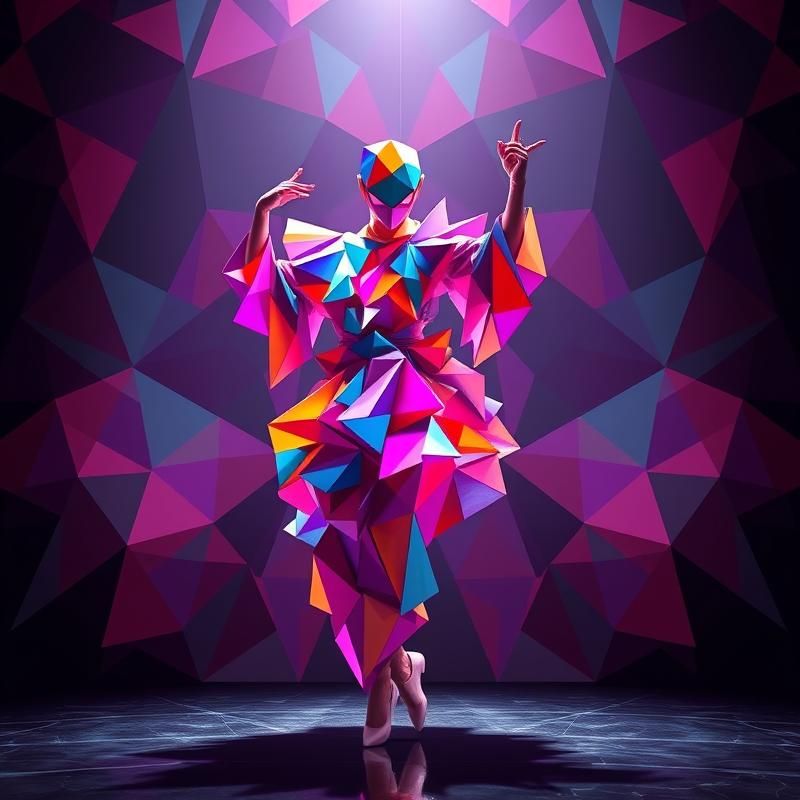 geometric style AI art