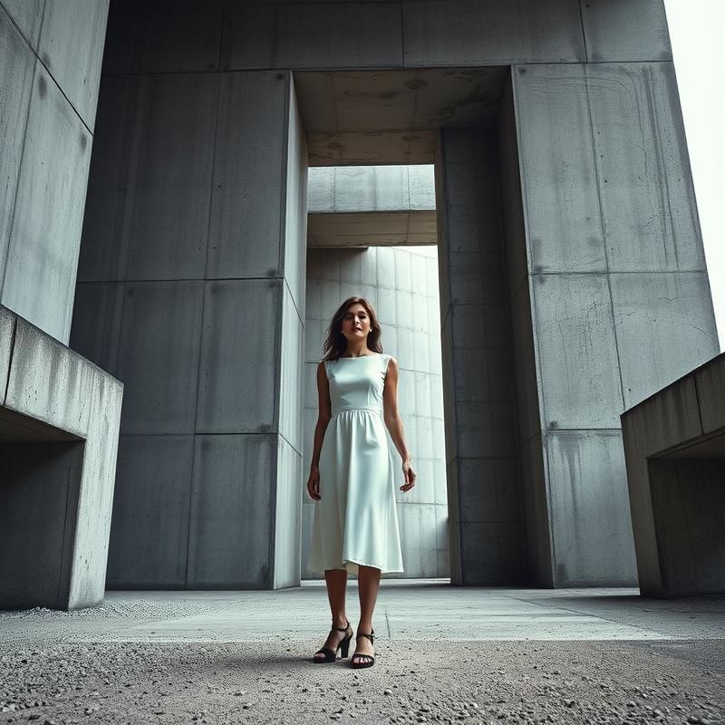 brutalist style AI art