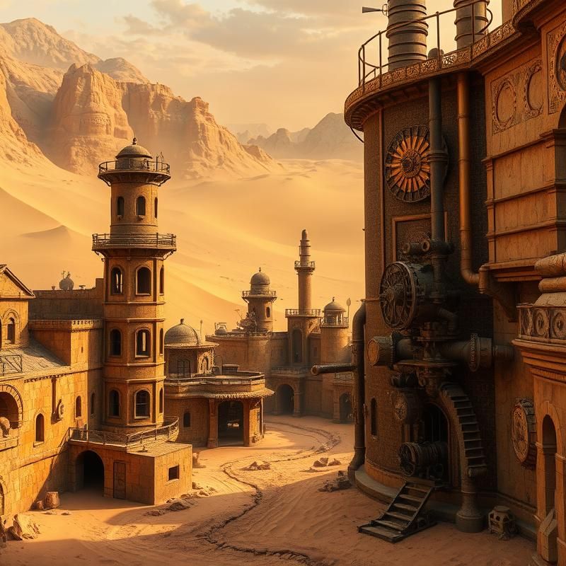 steampunk style AI art