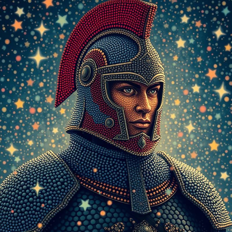 pointillism style AI art