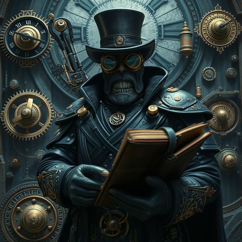 steampunk style AI art