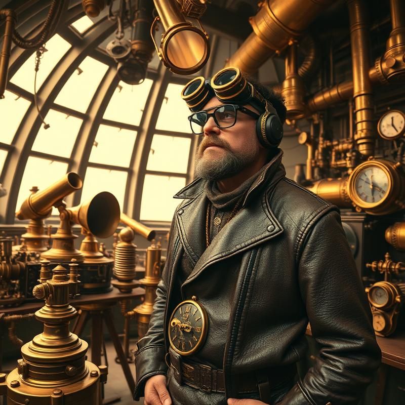 steampunk style AI art