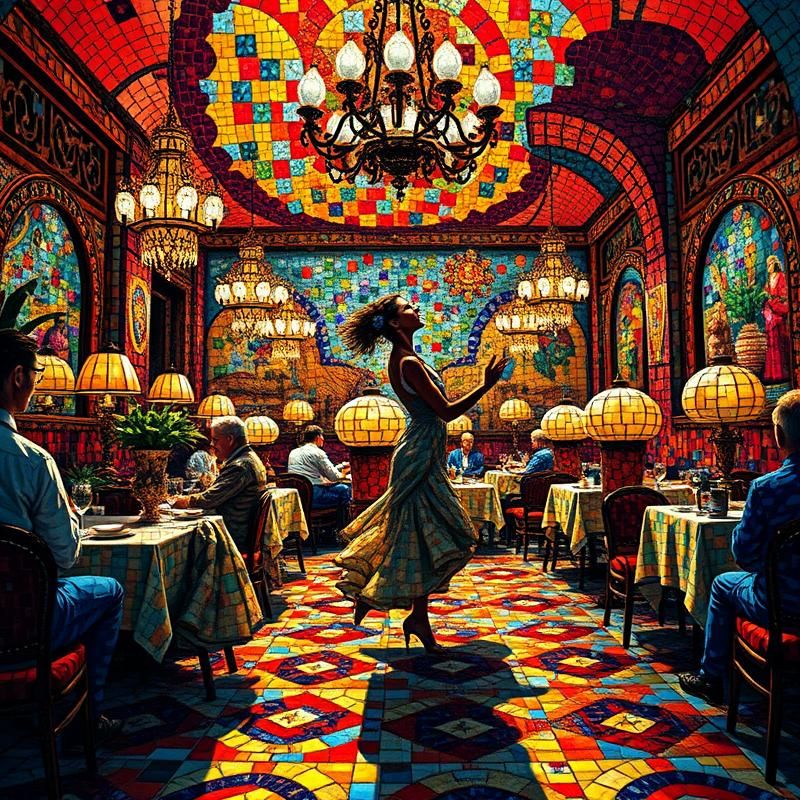 mosaic style AI art