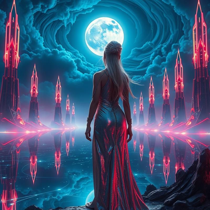 sci-fi art style AI art