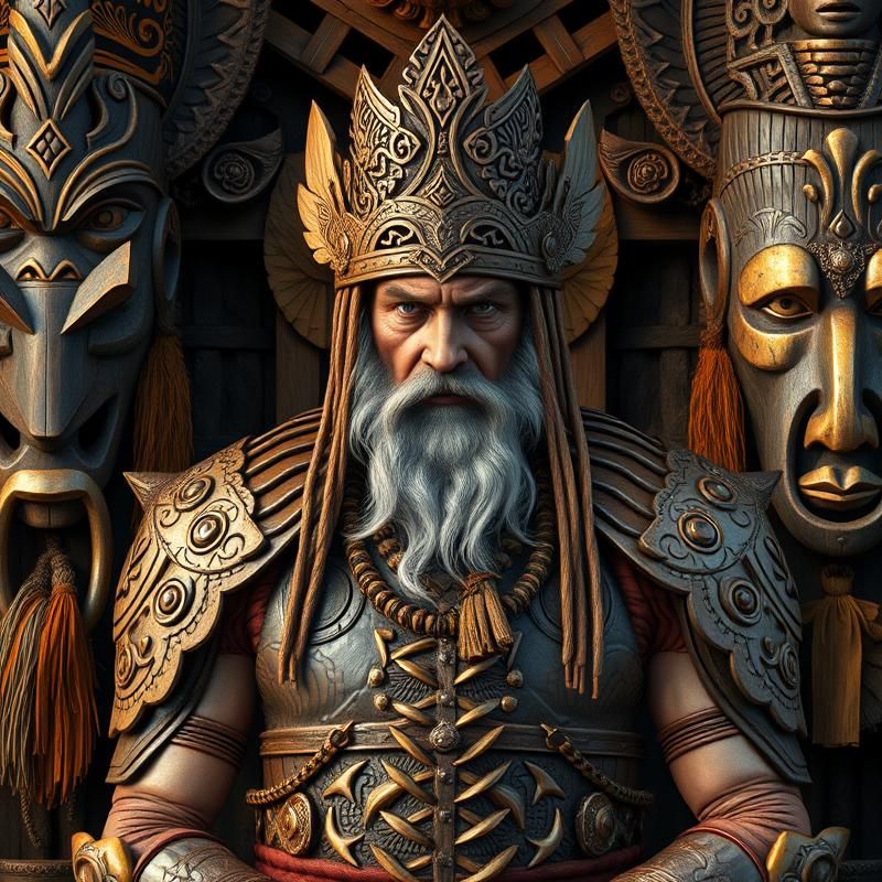 tribal style AI art