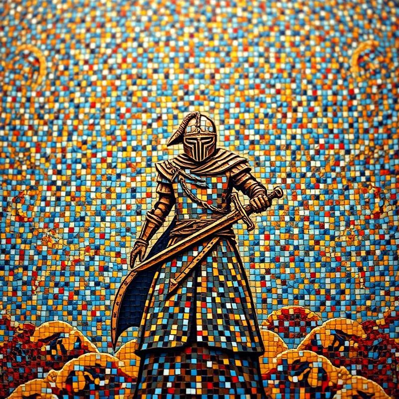 mosaic style AI art